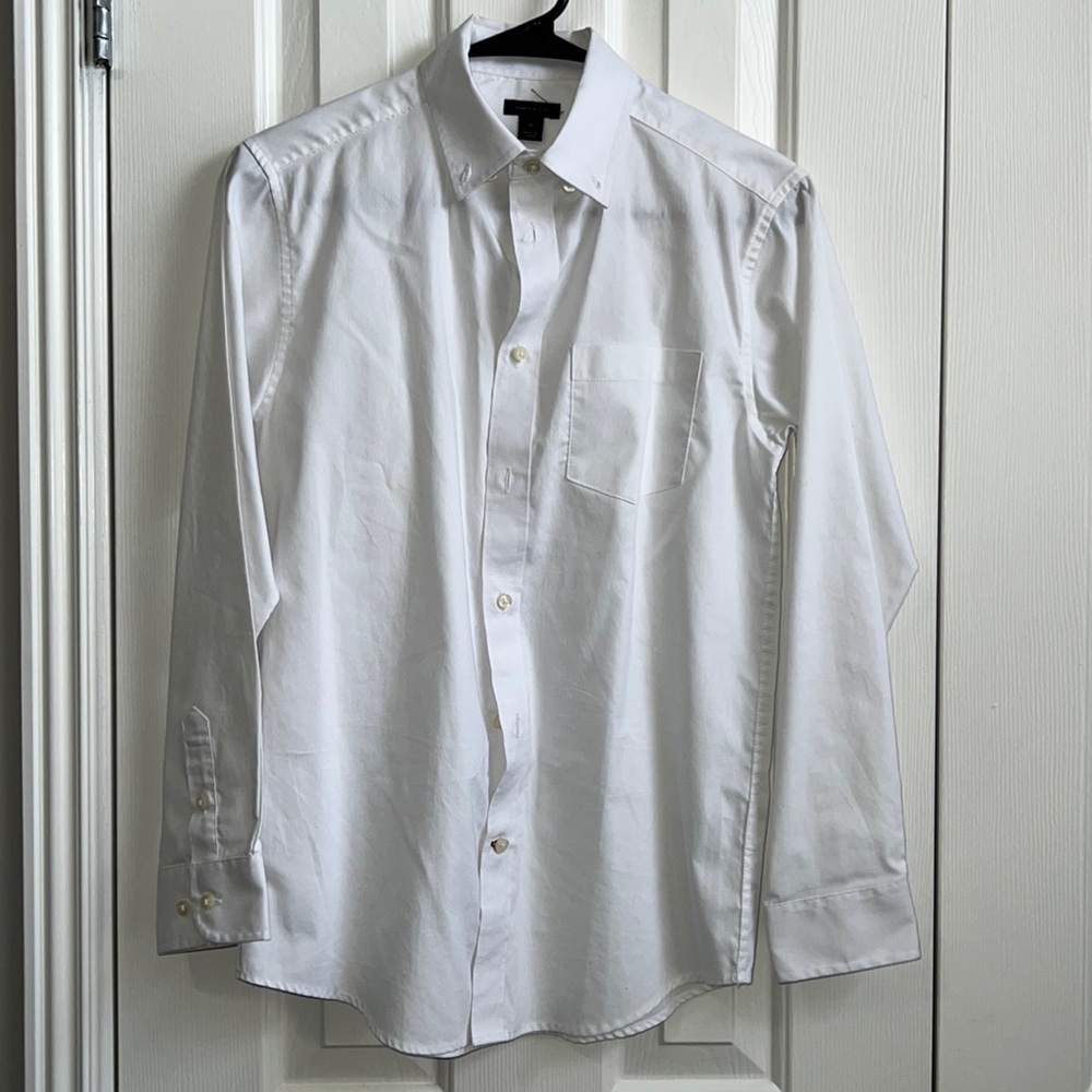 ✨4/$20✨ Boys TOMMY HILFIGER classic white button up LS 16